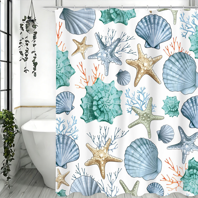 Shower Curtains with Hooks Included