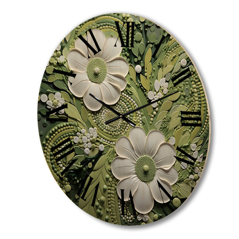 Horloge murale en bois massif Yussra, Grand