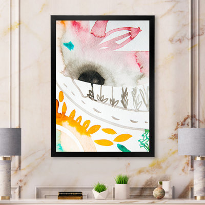 Multicolor Abstract Plant Petals III - Modern Canvas Art Print
