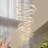 8-Rings Modern Led Chandelier Gold Contemporary Dimmable Ceiling Pendant Light With Remote Control, Foyer High Ceiling Chandelier For Staircase Living Room Entryway-925789757-925789746