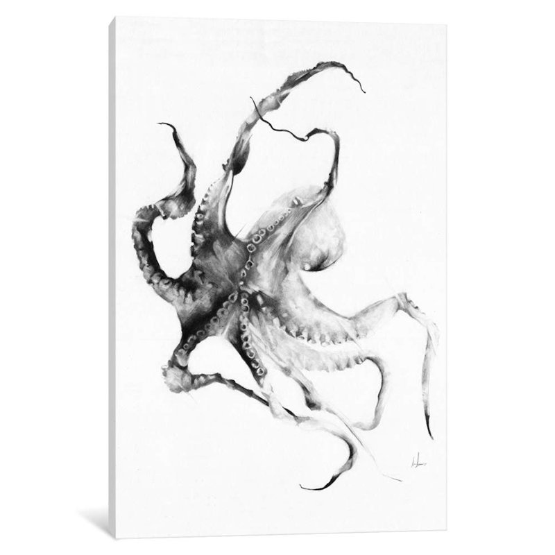 Octopus by Alexis Marcou - Print on Canvas, Wrapped Canvas, 66.04 cm H x 45.72 cm W x 1.91 cm D