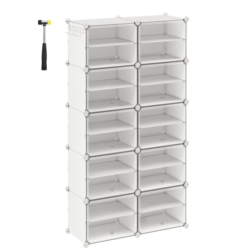 40 Pair Yes Shoe Storage Box, White