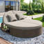140.5cm Wide Curved Steel Patio Daybed
