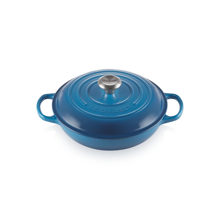 MICHELANGELO Braiser Enameled Cast Iron, 3.5 Quart Braiser Pan with Lid,  Nonstick Braiser with Silicone Pads for Heat Insulation, Oven Safe Cast  Iron
