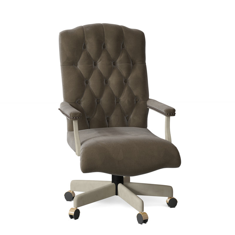 Stanford Swivel Executive Chair, Nickel, Linen (3156 72), Montego Bay