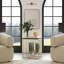 Stephanik Marble & Leather Magazine Side Table-981048363