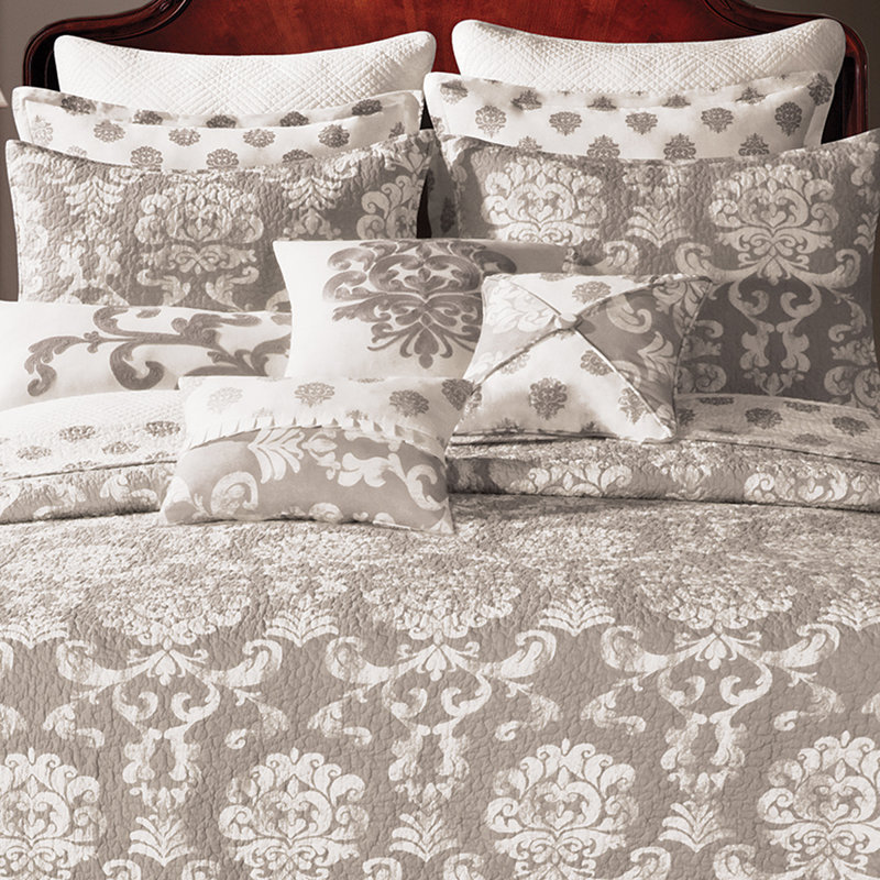 Providence Gray Cotton Reversible Quilt