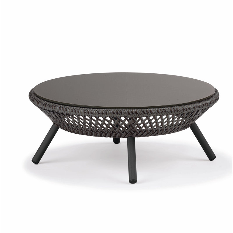 Ahnda Outdoor Round Coffee Table, Vulcano, Graphite