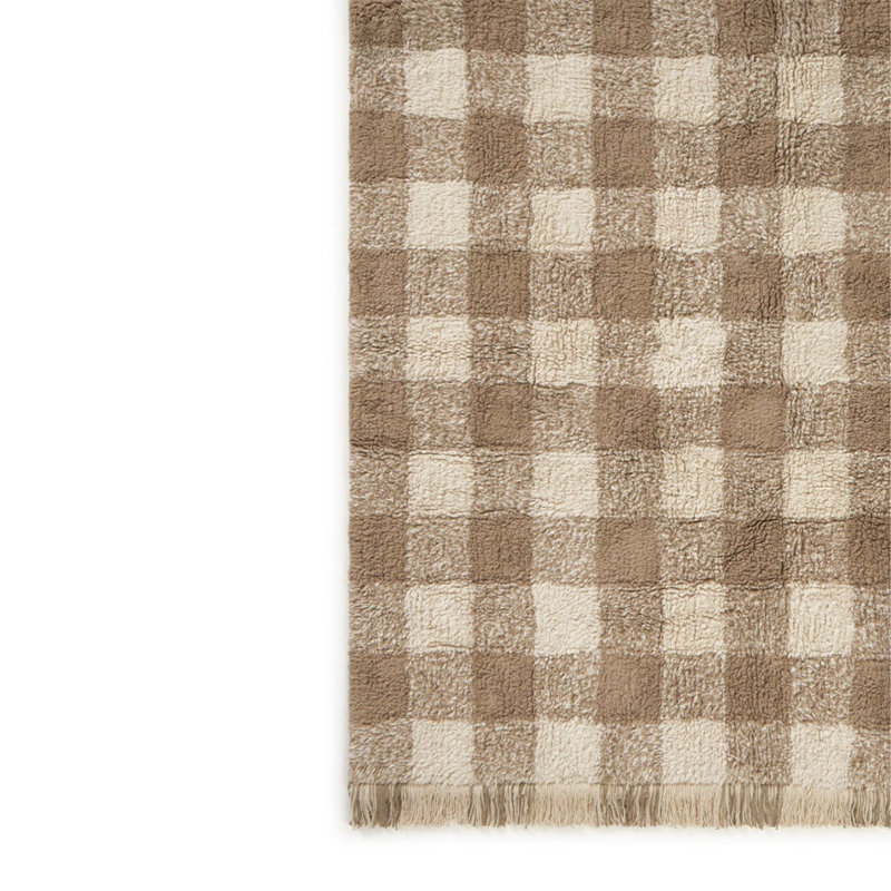 Washable Rug Vichy, Rectangle 4' 11" x 5' 11", Marron