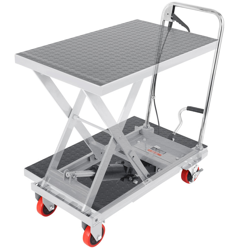 31'' H x 37'' W Utility Cart with Wheels, Gray
