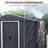 8X4 Ft Metal Shed With Stable Structure & Sliding Door, Black Outdoor Rust- Panels,-122098415