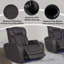 Fauteuil inclinable électrique en microfibre Wendell