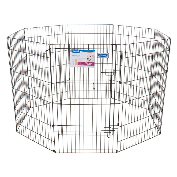 Petmate 8 Panel Metal Exercise Pen With Pet Door & Reviews | Wayfair