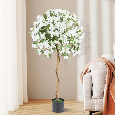 53 po artificiel azalée artificiel avec pépinière de fleurs d'azalées rouges