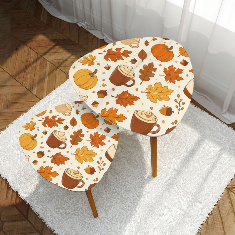 Ensemble de 2 tables basses gigognes Triangle