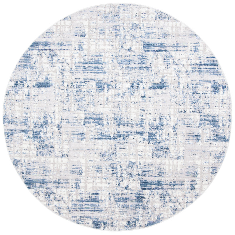 Wapakoneta Abstract Hand Woven Area Rug, Round 201 cm