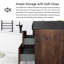 Meuble-lavabo mural simple 36 po avec lavabo en résine noire intégré-229819668