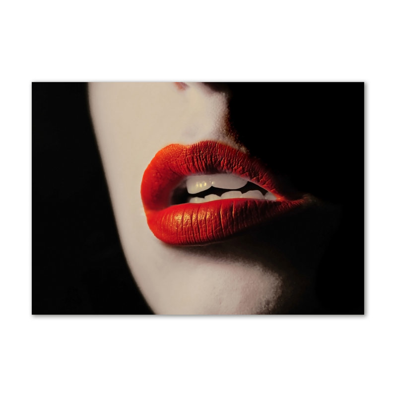 Red Lips - Wrapped Canvas Print