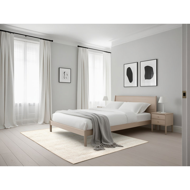 Surface beige contemporaine tapis, Rectangle 5 pi x 7 pi
