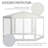 Outsunny 13' X 11' Outdoor Party Tent, Hexagon Sun Shade Shelter Canopy With Protective Mesh Screen Sidewalls, Ropes & Stakes
