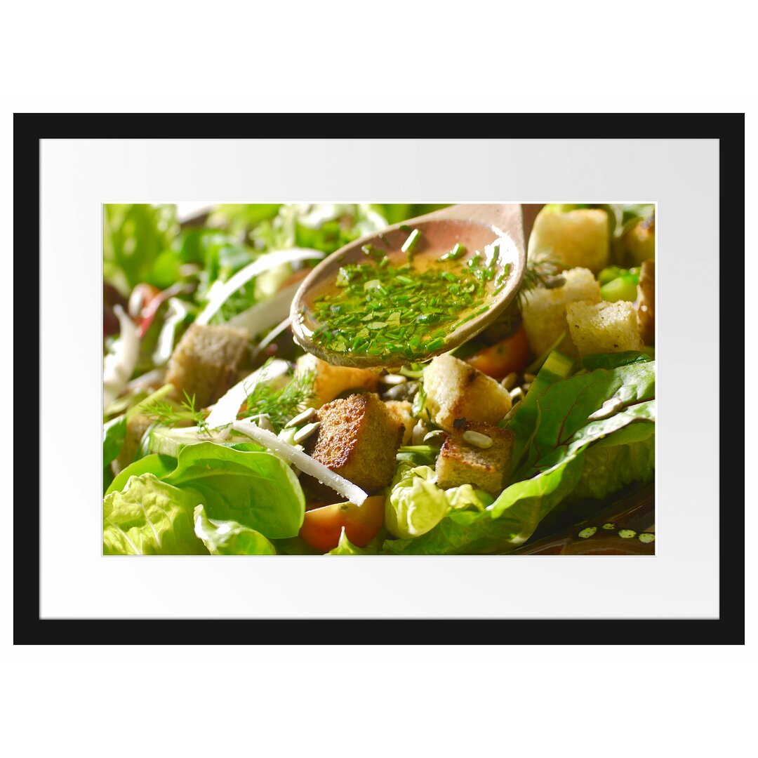 Gerahmtes Poster Kräuter Vinaigrette