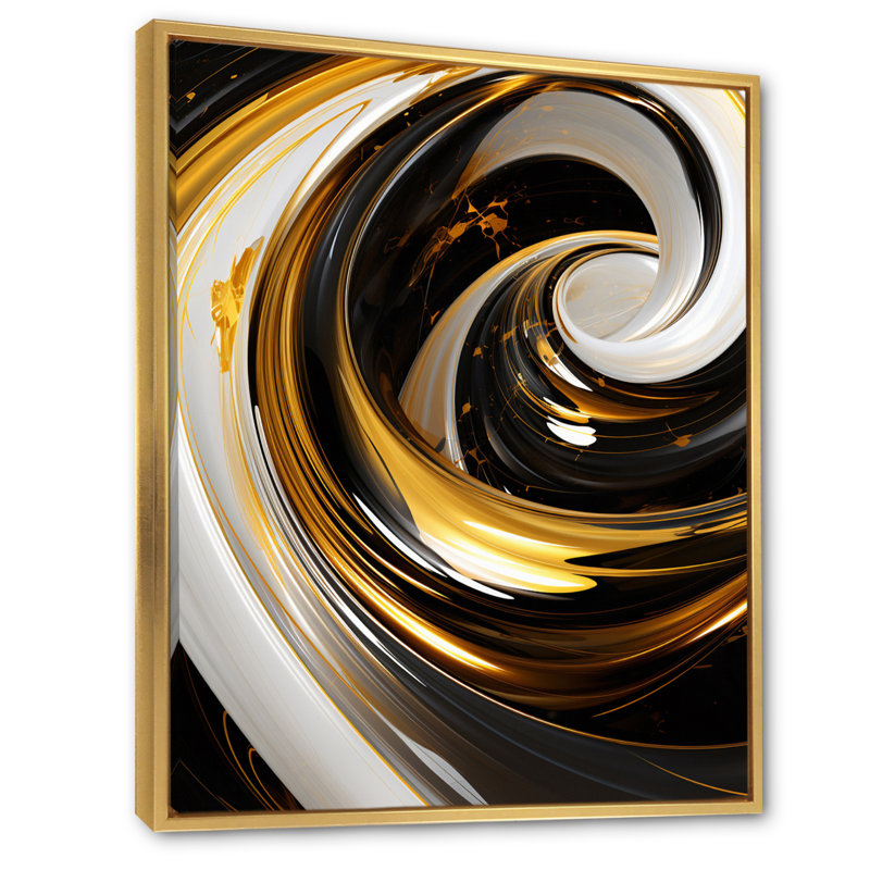 Liquide or noir blanc abstrait Minimal Spiral I - Abstract Spirals Wall Art Living Room, H 20 po x l 12 po x P 1 po
