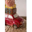 Voiture rouge en céramique avec porte-bagage