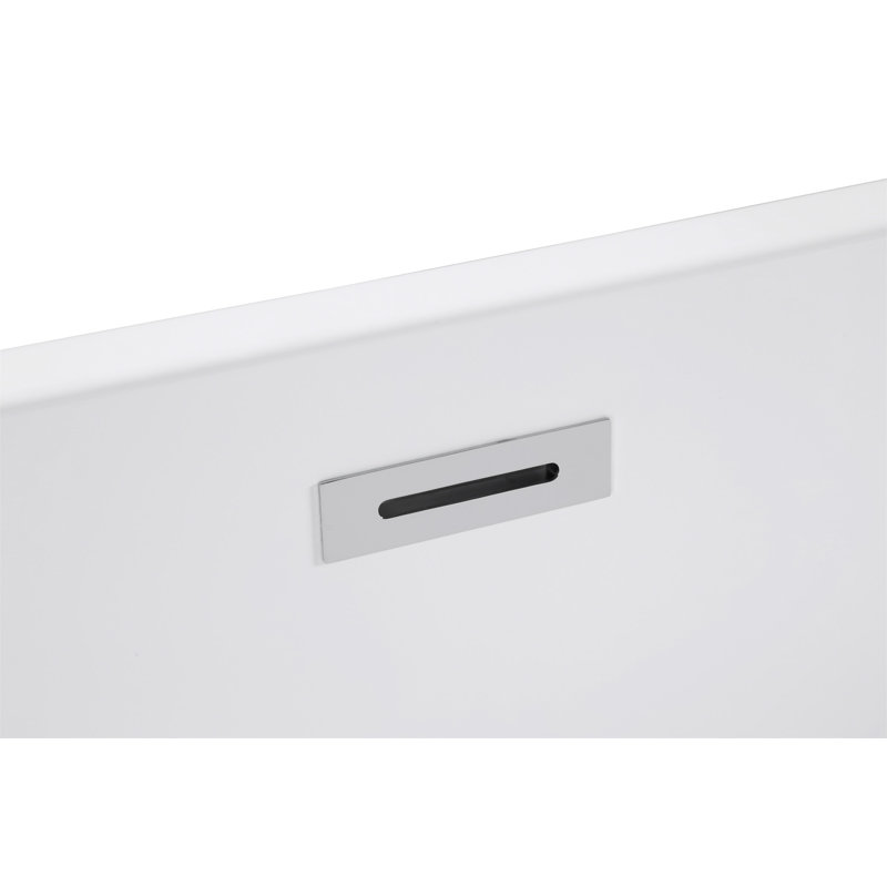43" Acrylic Freestanding Bathtub: Spacious Rectangle Shape