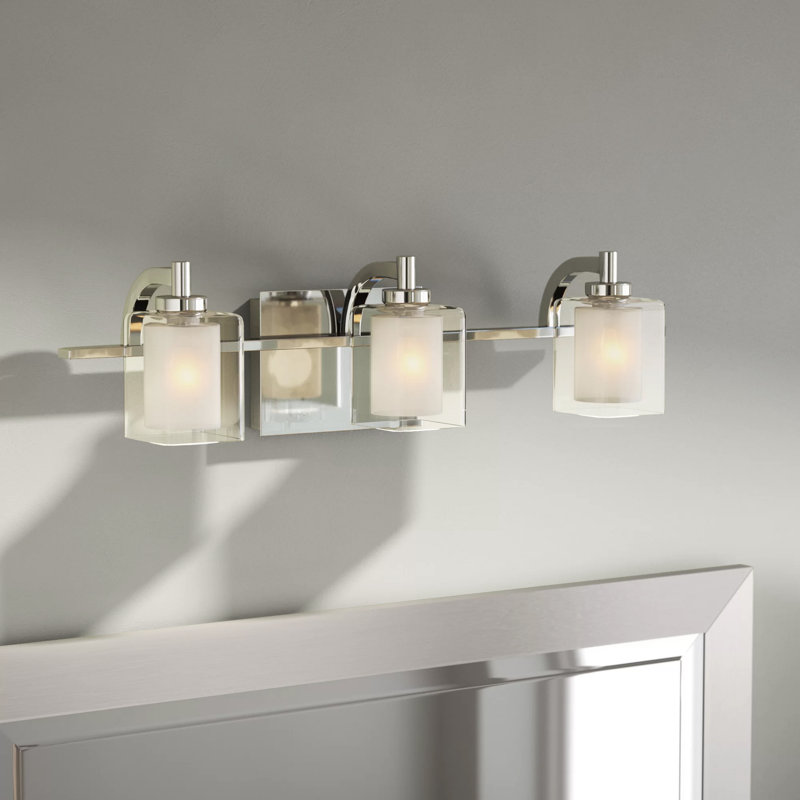 Éclairage pour meuble-lavabo à intensité variable Wenzel, Chrome poli