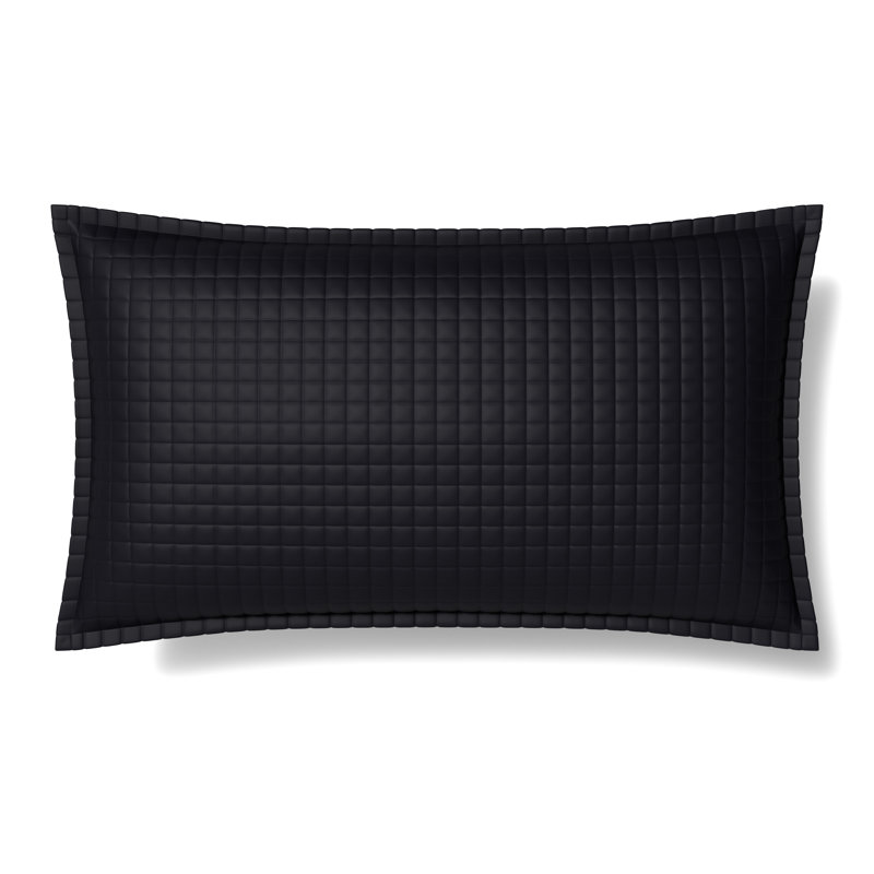 Ready-to-Bed Solid Color 100% Lyocell Sham, King Sham, Black