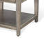 Table de bout latérale Camie, plateau de 24 pouces avec 1 tiroir, gris bois massif