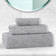 Destin Viscose Cotton Blend Medium Weight Textured Ribbed 3 Piece Towel Set
