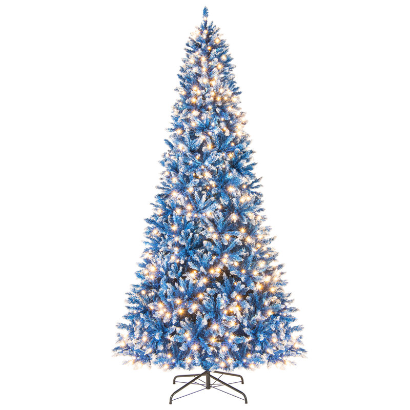 Arbre de Noël artificiel 9 pi avec 52 lumières DEL blanc chaud et 8 modes d'éclairage, H 9 pi