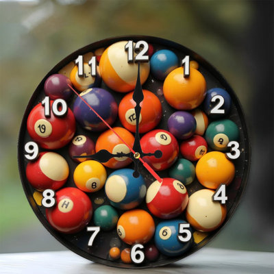 Colored Pool Balls Display Set