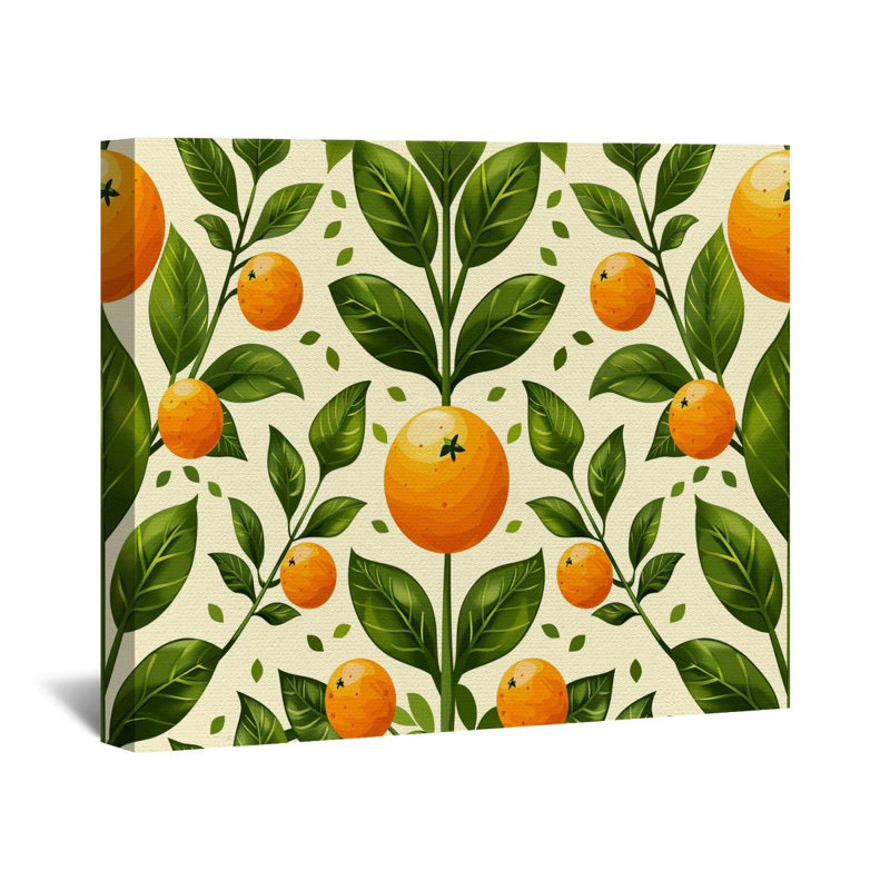 "Botanical Oranges" sur toile, H 20 po x l 24 po