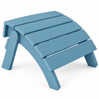 HIPS Adirondack Ottoman, All-Weather Classic Plastic Outdoor Adirondack Folding Ottoman 