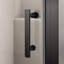 Porte de douche pliante en demi-cadre avec verre trempé transparent de 33,5 po x l 72 po x H 72 po