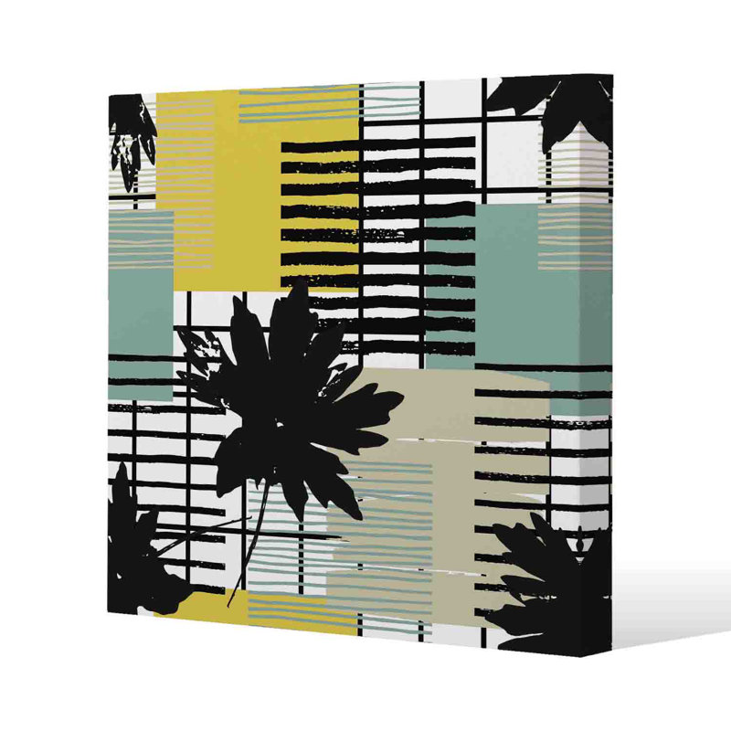 No Title by Andrew Lee - Wrapped Canvas Print, 46cm H x 46cm W x 4cm D, Yellow/Green