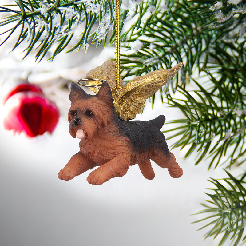 Yorkie Dog Angel Holiday Ornament