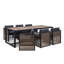 Pawni Teak 6 - Person Rectangular Outdoor Dining Set with Custom Cover
