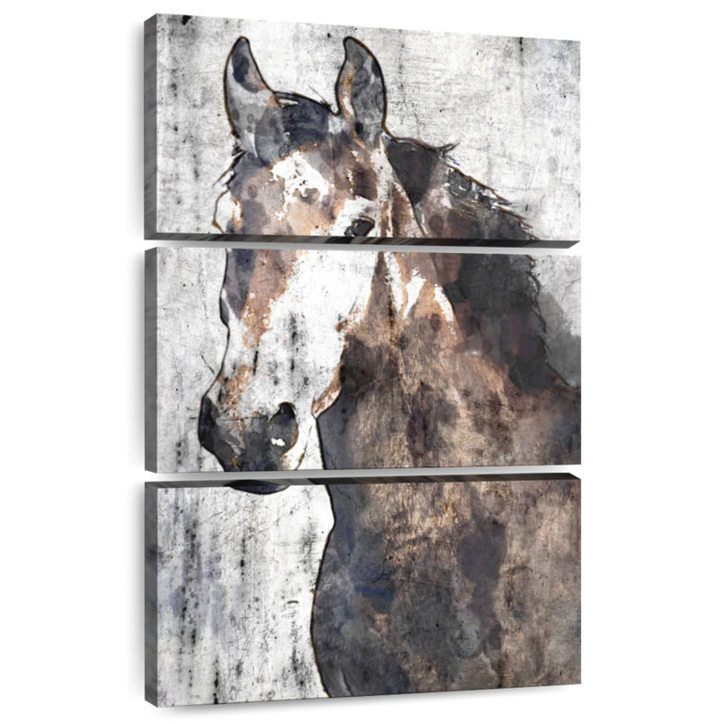 Portrait de cheval Brampt II, H 65 po x l 42 po