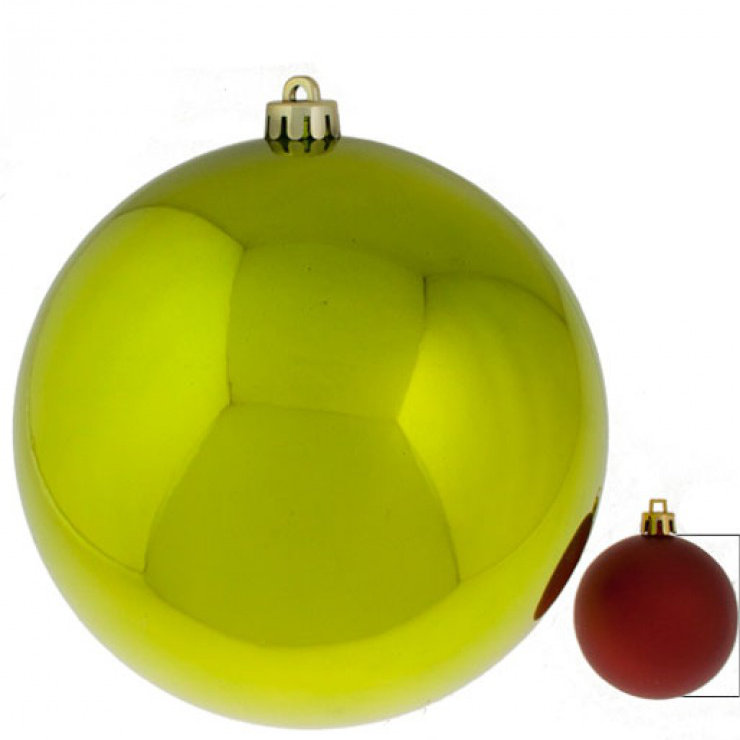 Bauble, 20cm Diameter, Lime Green