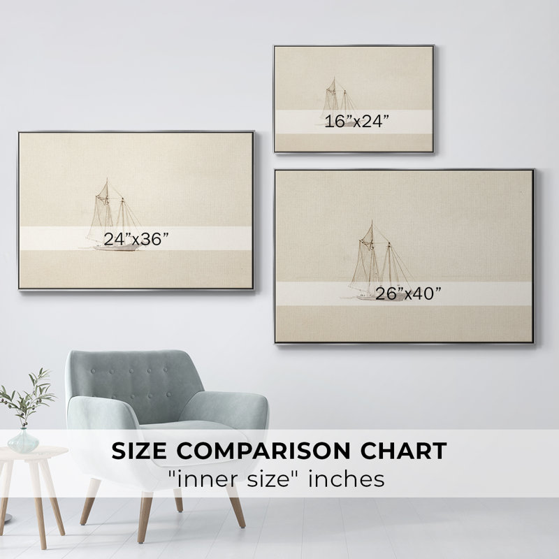 «Vintage Nautical Print-CCV III» sur, H 25 po x l 37 po, Argent
