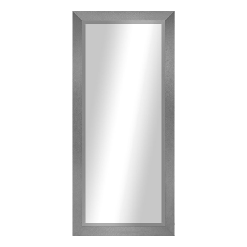 Beveled Full Length Mirror, Silver Tungsten