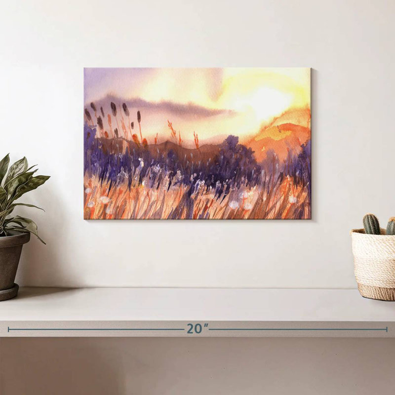 Alvord Mountain And Sunset, 8" H x 12" W