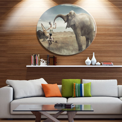 " Sexy Lady With Elephant "