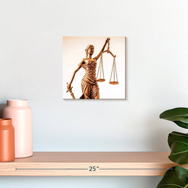Statuette Alcaraz Lady Justice, H 10 po x l 10 po