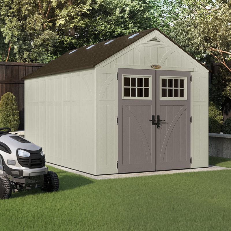 Spurrier 9 Ft. W x 13 Ft. D Apex Plastic/Metal Shed