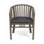 Ensemble de 2 chaises d'extérieur en bois avec coussins, gris foncé, finition grise