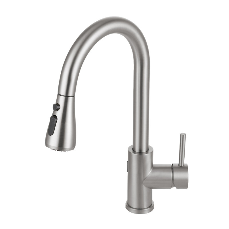 Belfry Kitchen Pull Out Touchless Kitchen Faucet, Silver